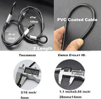4 pcs 47 inch 5mm Thickness Vinyl Cover Coated Galvanized Steel Wire Cable - Image 2