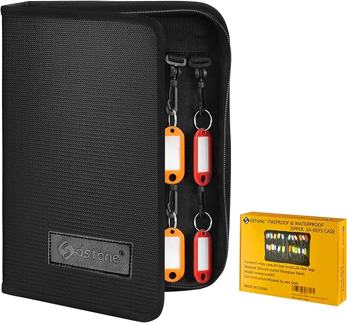 Sdstone Portable Zippered Key Organizer, Fireproof and Waterproof Key Binder by Sdstone
