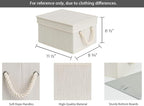 StorageWorks Storage Bins with Lids, Decorative Storage Boxes with Lid and Soft - Image 2