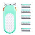 Domon dolly Razors for Women 6 Refills 3 Blades Shaver for Face Legs Bikini area by Tukomios