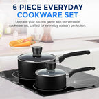 SereneLife 6-Piece Pots and Pans Set – Nonstick Cookware, Heat-Resistant - Image 2
