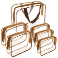 APREUTY Clear Makeup Bags, TSA Approved 6Pcs Cosmetic Makeup Bags Set Clear PVC by WelcometoAPREUTY