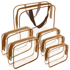 APREUTY Clear Makeup Bags, TSA Approved 6Pcs Cosmetic Makeup Bags Set Clear PVC by WelcometoAPREUTY