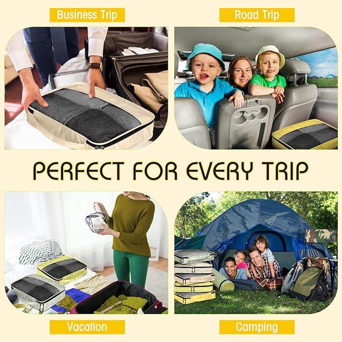 5 Pcs Packing Cubes for Suitcase Large Travel Cubes Carry on Luggage Organizer - Image 7