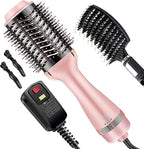 Cosermart 4 in 1 Hot Air Brush with Negative Ion Anti-frizz Blowout Brush for Drying, Straightening, Curling, Salon Volumizing