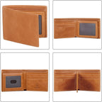 VISOUL Leather Mens Bifold RFID Blocking Wallet - Image 2
