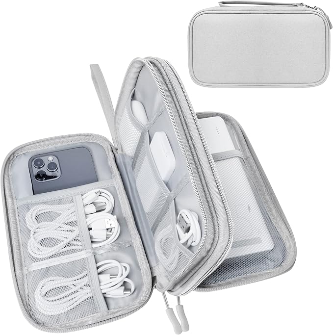 Electronics Organizer Travel Case, Electronic Accessories Storage Bag, Portable by Lcsmaokin
