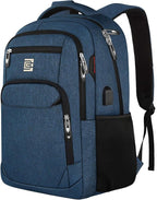 17 Inch Laptop Backpack, Business Anti Theft Slim Durable Laptops Backpack by Volher