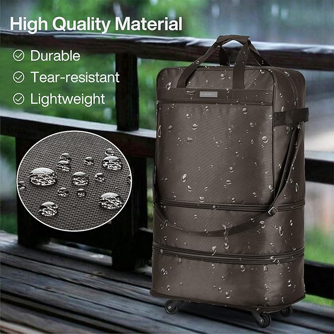 Hanke Suitcases with Wheels Expandable Foldable Luggage Bag Suitcase - Image 6