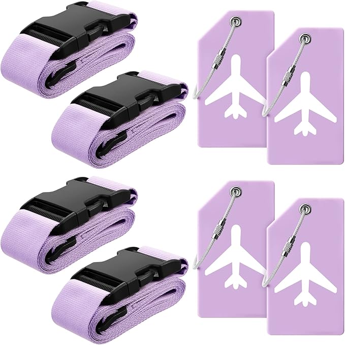 Weewooday 8 Pcs Luggage Straps Suitcase Tags Set by Weewooday