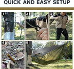 Camping Hammock with Mosquito Net and Ridge Rope, Extra Large - Image 5