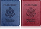Herain Passport Holder 2Pcs, Passport Cover Wallet Case - Image 8