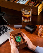 MR.OKAY Single Watch Travel Case-Classic Leather Watch Case - Image 4