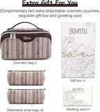 Travel Makeup Bag for Women: Large Capacity Open Flat Make up Bag Set of 3 - Image 7