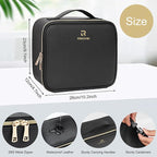 Relavel Travel Makeup Bag With LED Mirror, Cosmetic Train Case with Light up - Image 5