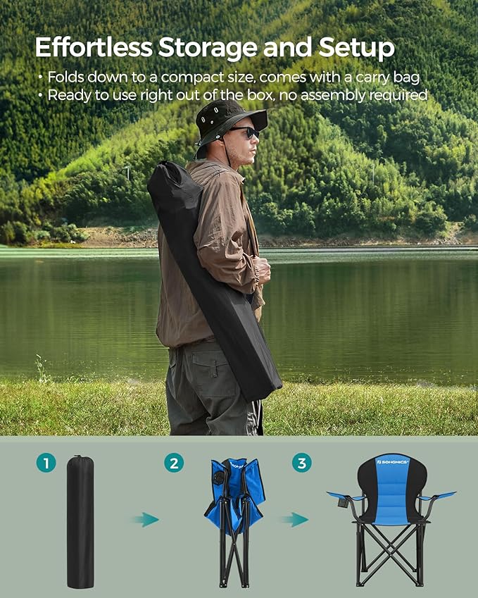 SONGMICS Folding Camping Chair, - Image 8