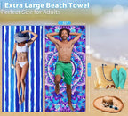 4 Pack Lightweight Thin Beach Towel Oversized 71"x32" Big Extra Large - Image 7
