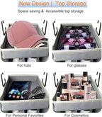 Large-Sized Hanging Shoe Organizer 10-Shelf, Sturdy Hanging Closet Organizer - Image 3