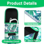 Shappy 2 Pcs Heat Resistant Hair Tools Bag Curling Iron Travel Case Cover Neoprene Flat Iron Holder Travel Case and Silicone Mat Pouch for Hot Hair Tools Storage Organizer(Frond Style)