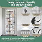35 Pocket Over the Door Shoe Organizer, Reusable Breathable Large Mesh Bag - Image 3