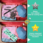 Shappy 2 Pcs Curling Iron Travel Case Cover Heat Resistant Flat Iron Holder Case Sleeve Neoprene Straightener Holder and Silicone Hot Hair Tools Mat Bag(Cactus Style)