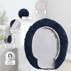 Microfiber Elongated Toilet Seat Cover 19.5"x 15" Machine Washable Solid Toilet - Image 4