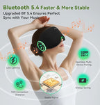 LC-dolida Bamboo Cotton Weighted Bluetooth Sleep Masks, 3D Weighted Sleep Masks - Image 6