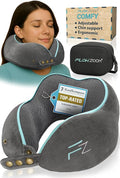 Memory Foam Travel Pillow for Airplanes & Car Rides by FLOWZOOM