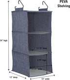 Household Essentials Hanging Cotton Blend Closet Organizer - Image 3
