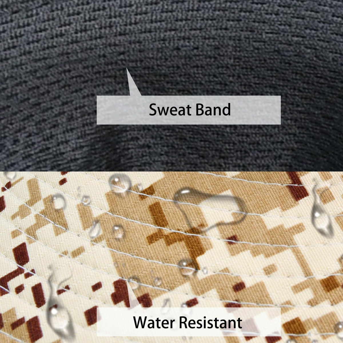 Sun Hats for Men Women UPF 50+ Breathable Wide Brim Summer Fishing (Degital Beige)