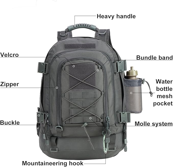 Large Tactical Backpack for Men Military Backpack - Image 4