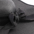 DRESHOW Beach Hats for Women Big Straw Wide Brim Summer Hat Floppy Foldable - Image 7