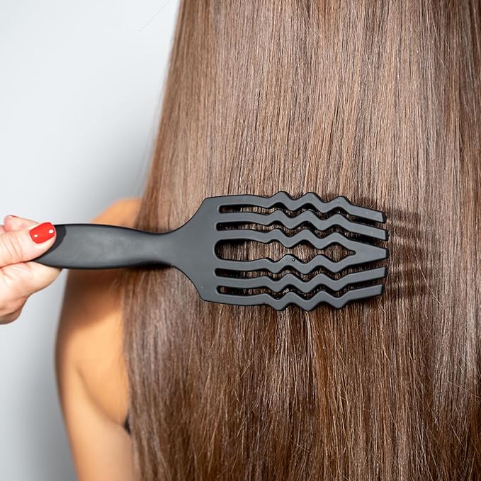 Jose Eber: Professional Series - Detangler Brush - 100% Natural Boar Hair with Nylon Bristle, Reduces Breakage, for All Hairtypes, Salon Styling Tool