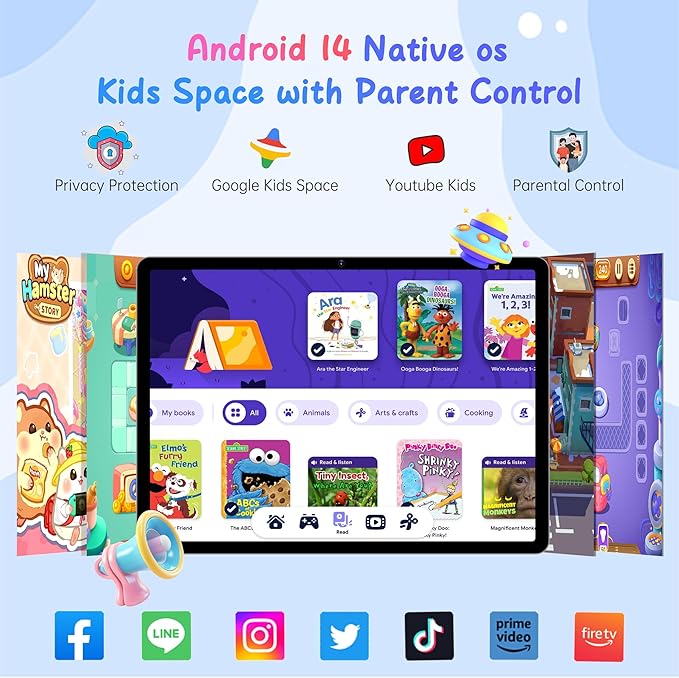 HAOVM Tablet 10 inch Android 14, 4G SIM Unlocked, Kid Tablet - Image 4