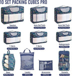 Veken 10 Set Packing Cubes for Travel Essential, Suitcase Organizer Bags in 4 - Image 2