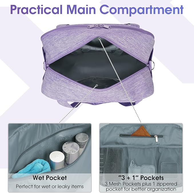 Narwey 18" Carry on Bag with Laptop Compartment 14 Inch Travel Duffel Bag - Image 4