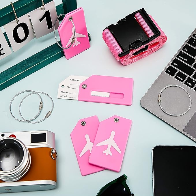 Weewooday 8 Pcs Luggage Straps Suitcase Tags Set - Image 7