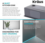 KRAUS Kore 23-Inch Undermount Workstation Single Bowl 16 Gauge Deep Laundry - Image 10