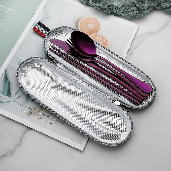 DEVICO Camping Utensils, Portable Travel Utensils - Image 3