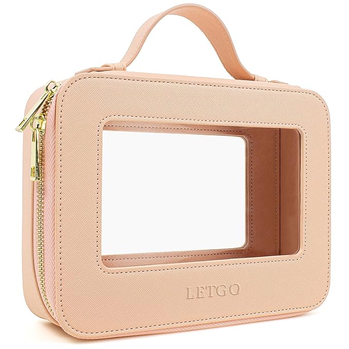 LETGO Clear Makeup Bag Travel Cosmetic Case Transparent Toiletry Bag by LETGO
