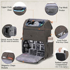 RAINSMORE Camera Bag Backpack for DSLR/SLR Mirrorless 15.6 Inch Laptop Camera - Image 2