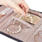 BELALIFE Travel Jewelry Case Organizer, Medium Foldable Storage Roll - Image 4