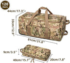 Mountain Land 120L Tactical Duffle Bag Rolling Duffle Bag - Image 6