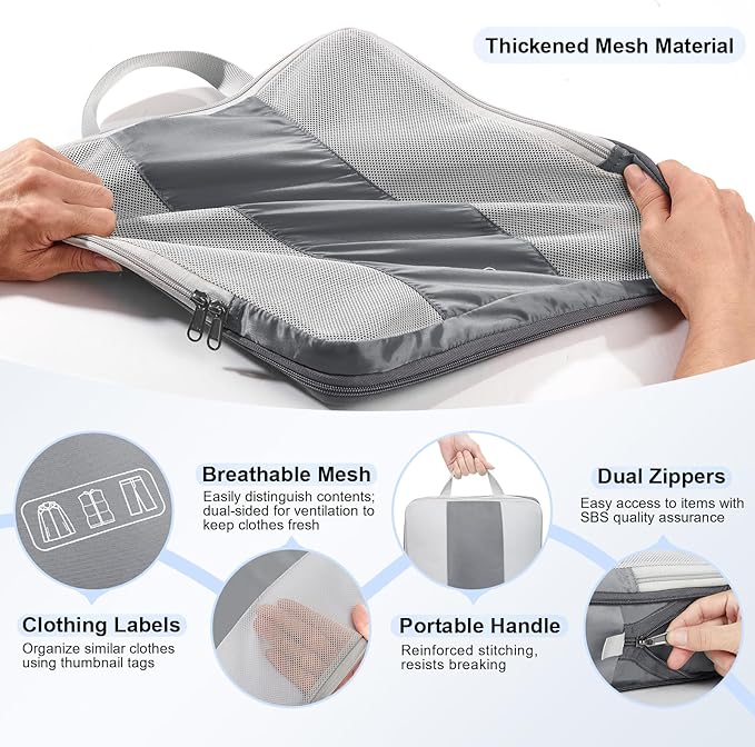 10 Set Compression Packing Cubes - Image 6