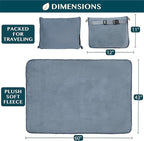 PAVILIA Travel Blanket Pillow, Soft Airplane Blanket 2-IN-1 Combo Set, Plane - Image 6
