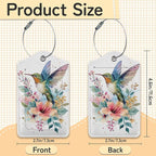 Hummingbird Flowers 3 Pack Luggage Tags - Image 3