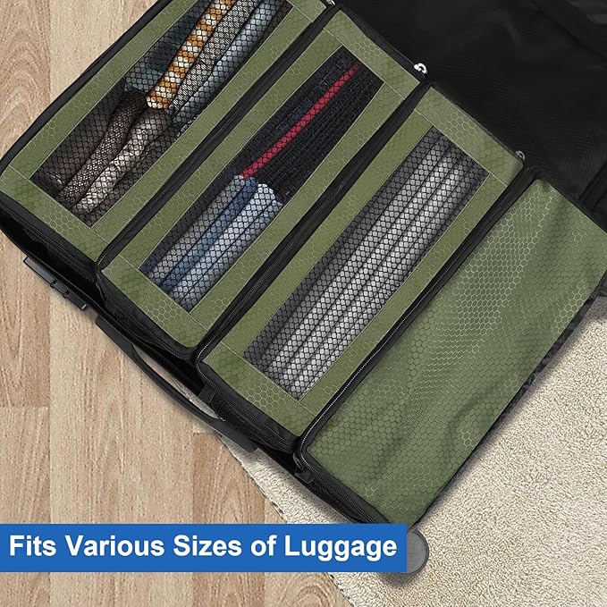 Suitcase Organizer, Travel Luggage Organizer Portable Hanging Travel Shelves - Image 2