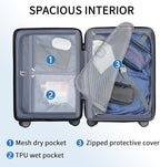 KROSER Hardside Expandable Carry On Luggage 22x14x9 Airline Approved - Image 3