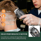 Hair Clippers for Men, 3-Piece Cordless Grooming Kit with Rechargeable Clipper, Foil Shaver & Nose Trimmer, LED Power Display for Precision Hair & Beard Cutting at Home