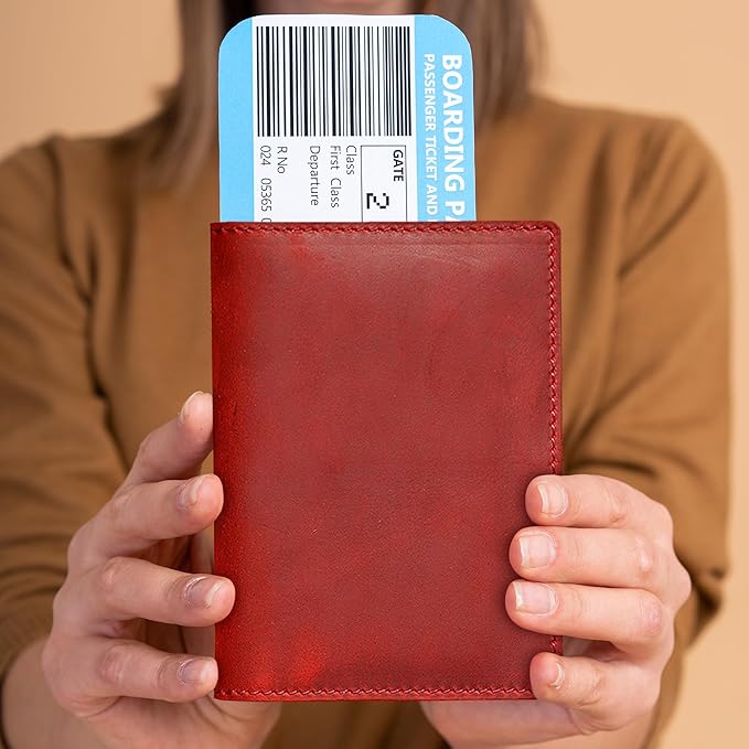 HIFA Leather Passport Holder, Handmade Passport Cover - Image 8